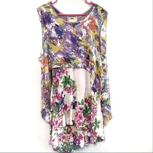 Vintage Concept Long Sleeveless Tunic Top Size S